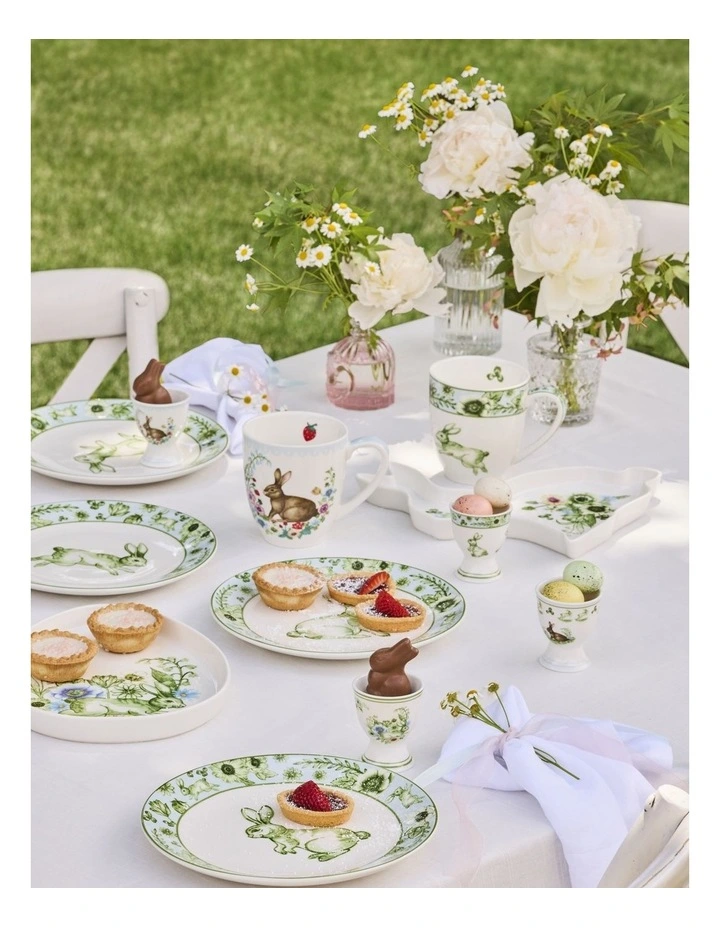 Clover and Cotton Tail Bouquet Bunny Egg Cup in Multi image 3