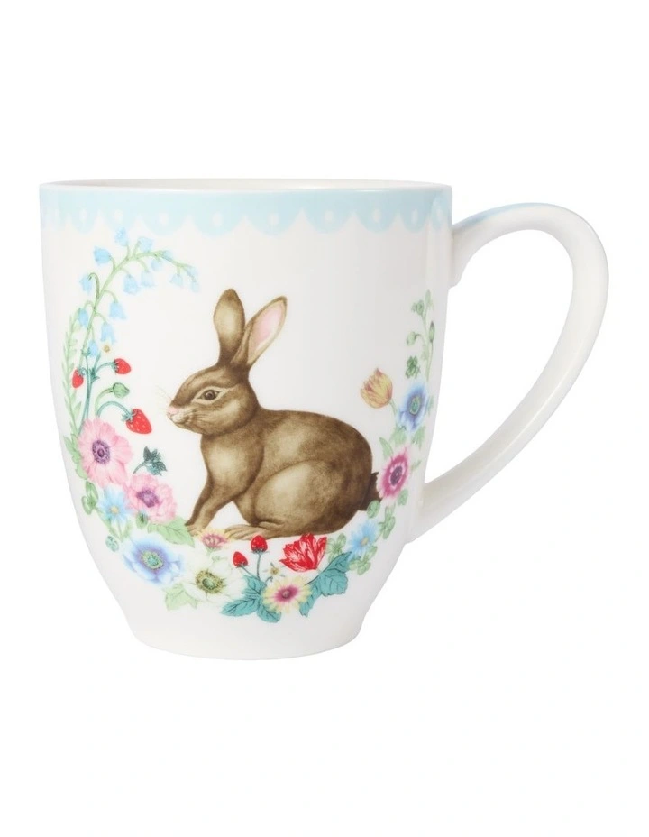 Clover and Cotton Tail Meadow Bunny Mug 375ml Gift Boxed in Multi image 2