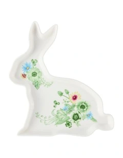 Clover and Cotton Tail Bunny Dish 21.5x24cm Gift Boxed in Multi