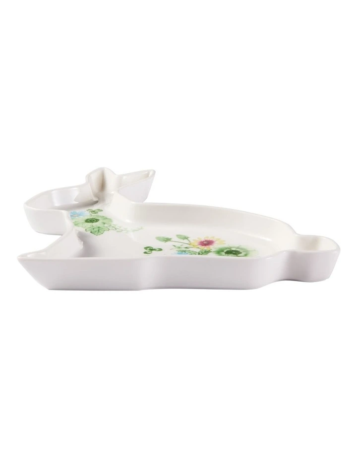 Clover and Cotton Tail Bunny Dish 21.5x24cm Gift Boxed in Multi image 2