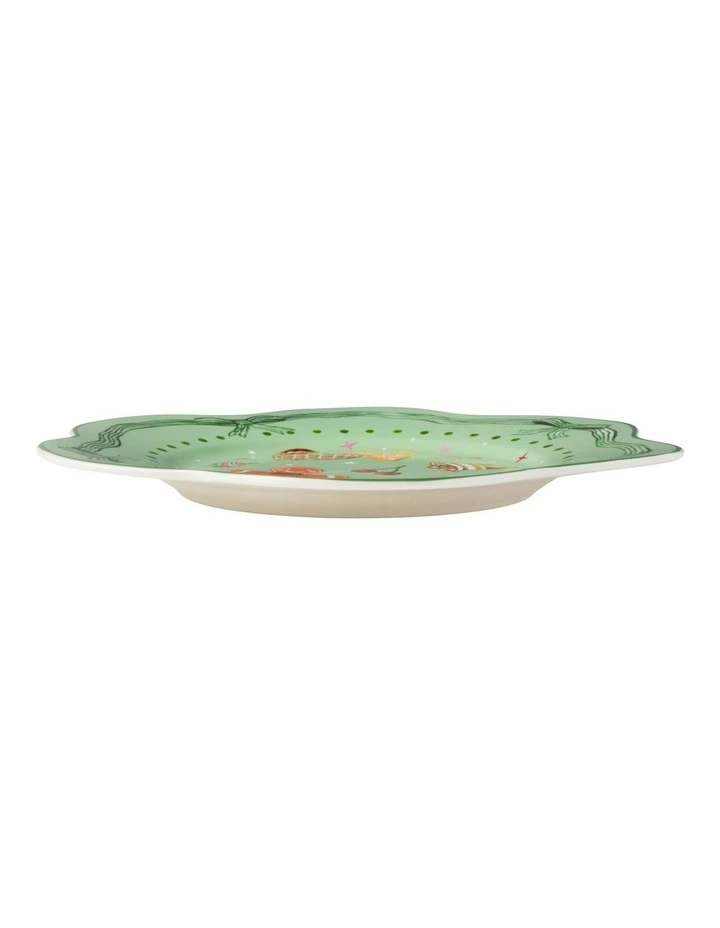 Maxwell & Williams Fa la la Scallop Rim Plate 21.5cm Green Gift Boxed image 3