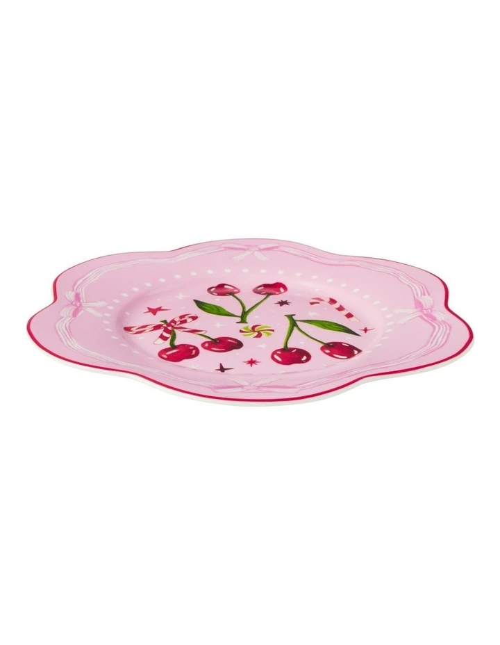 Maxwell & Williams Fa la la Scallop Rim Plate 21.5cm Pink Gift Boxed image 2