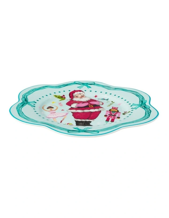 Maxwell & Williams Fa la la Scallop Rim Plate 21.5cm Light Blue Gift Boxed image 2