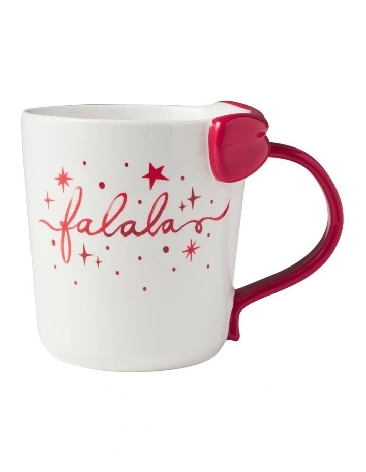 Maxwell & Williams Fa la la Bow Mug 414ML Red Gift Boxed image 1