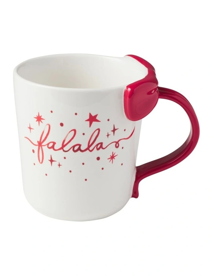 Maxwell & Williams Fa la la Bow Mug 414ML Red Gift Boxed image 2