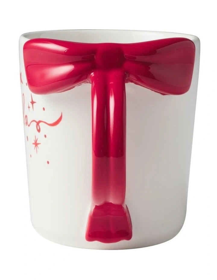 Maxwell & Williams Fa la la Bow Mug 414ML Red Gift Boxed image 3