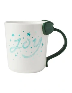 Maxwell & Williams Fa la la Bow Mug 414ML Green Gift Boxed