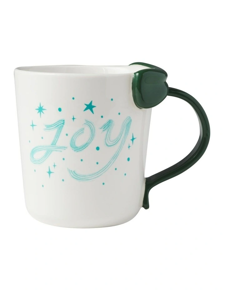 Maxwell & Williams Fa la la Bow Mug 414ML Green Gift Boxed image 1