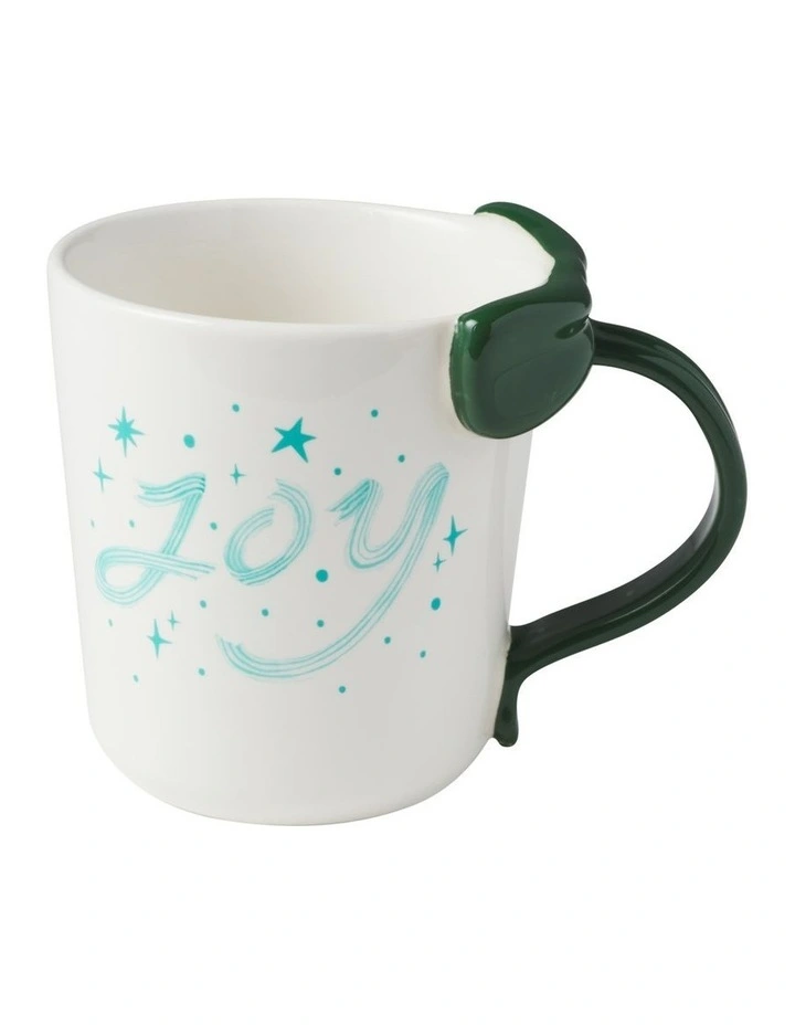 Maxwell & Williams Fa la la Bow Mug 414ML Green Gift Boxed image 2