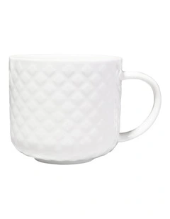 White Basics Mug 380ML Diamond Quilt