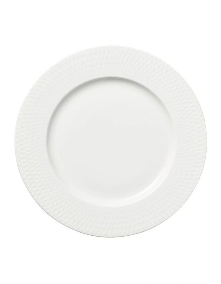 White Basics Diamonds Rim Side Plate 19cm image 1
