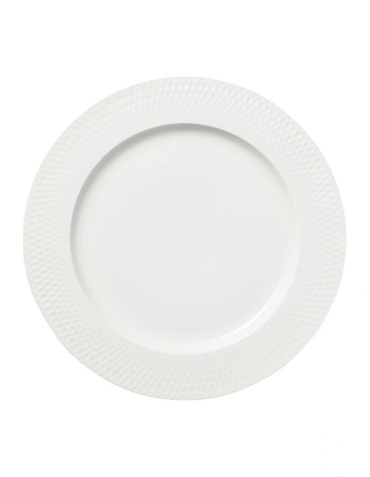 White Basics Diamonds Rim Dinner Plate 27cm image 1