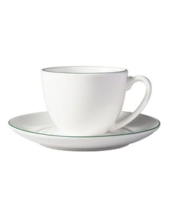 White Basics Edge Coupe Demi Cup & Saucer 90ML