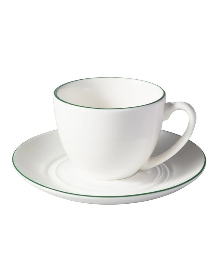White Basics Edge Coupe Demi Cup & Saucer 90ML image 2