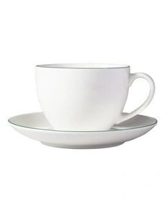 White Basics Edge Cup & Saucer 260ML