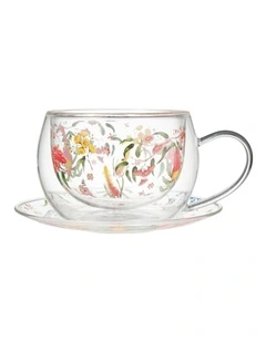 Blend Honey Wattle Double Wall Cup & Saucer 270ML Gift Boxed
