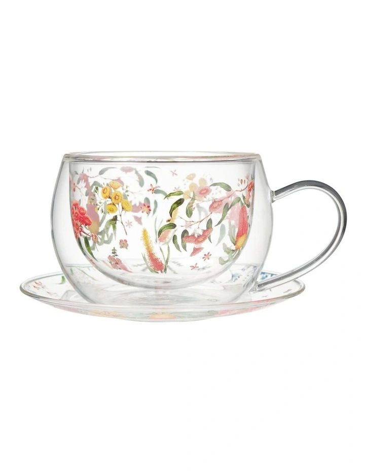 Blend Honey Wattle Double Wall Cup & Saucer 270ML Gift Boxed image 1