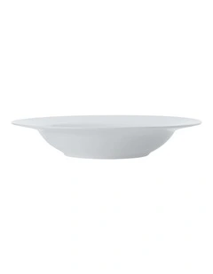 Cashmere Rim Soup Bowl 23cm in White