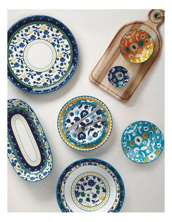 Rhapsody Oblong Bowl 43x22cm Gift Boxed in Blue image 2