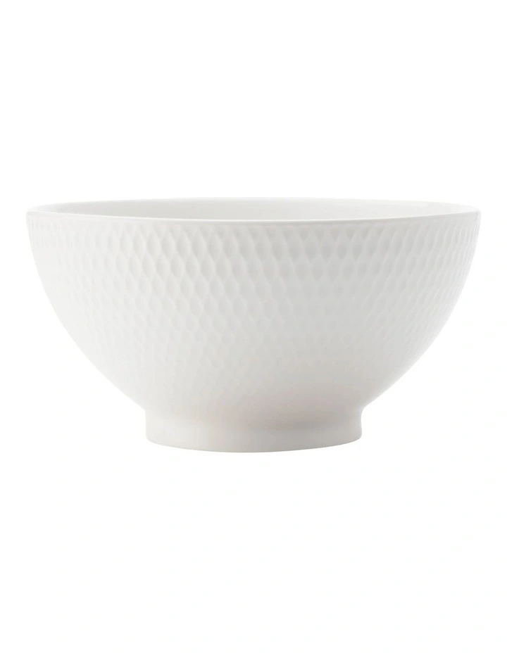 White Basics Diamonds Rice Bowl 12.5cm in White image 1