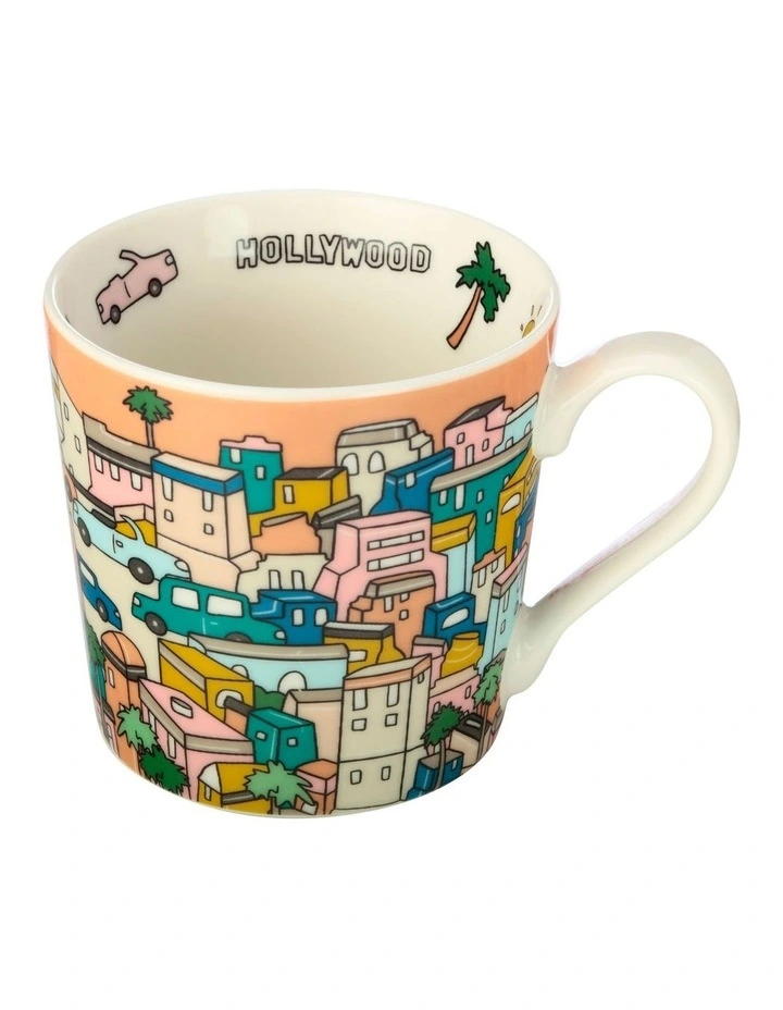Megan McKean Cities Mug 430ml Los Angeles Gift Boxed image 3