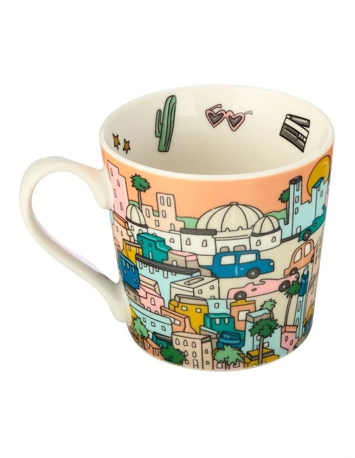 Megan McKean Cities Mug 430ml Los Angeles Gift Boxed image 4