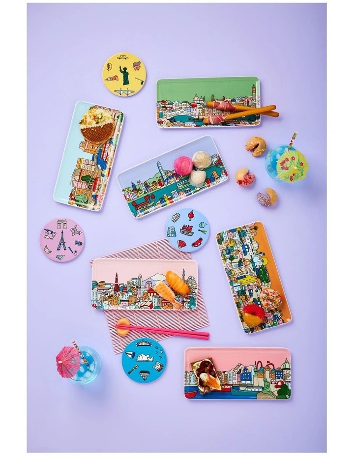 Megan McKean Cities Rectangle Plate 25x12cm Tokyo Gift Boxed image 3