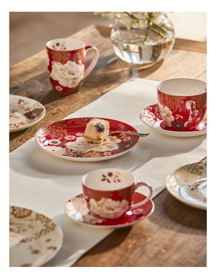 Kimono Cake Plate 20cm in Red image 2
