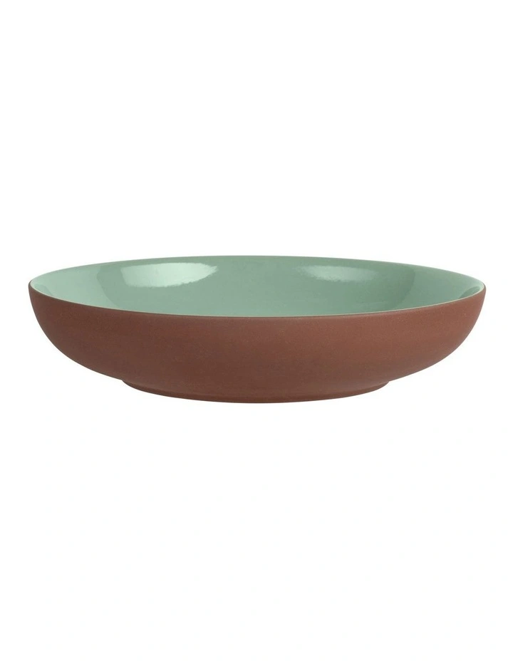Sienna Shallow Bowl 22x4.5cm in Brown/Teal image 1