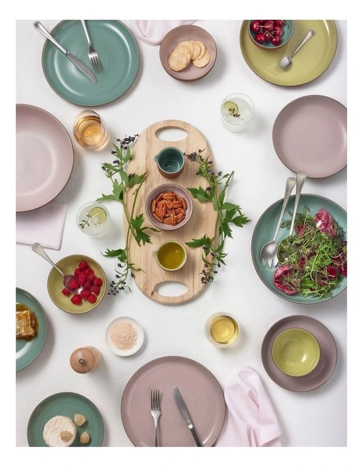 Sienna Shallow Bowl 22x4.5cm in Brown/Teal image 3