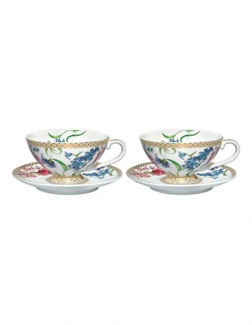 Estelle Michaelides Mystique Demi Cup & Saucer 90ml Set of 2 Gift Boxed in Multi