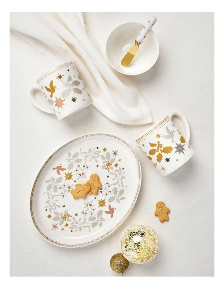 Christmas Mug 340ml Set of 2 in White image 2