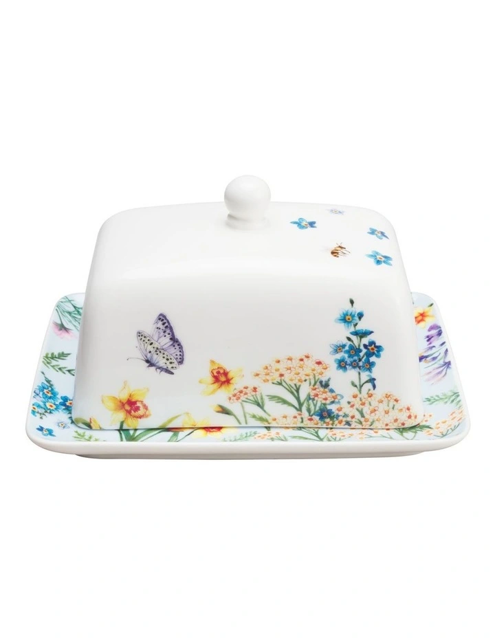 Fluttering Meadow Butter Dish 15.5x10x9.5cm Gift Boxed image 2