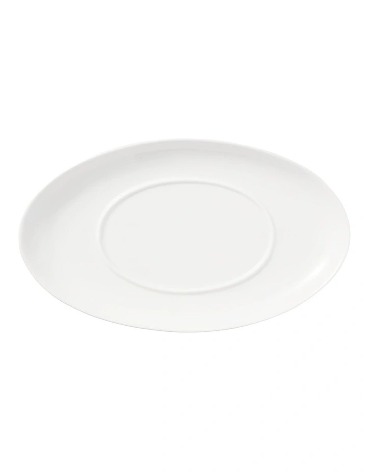 White Basics Gravy Boat And Saucer 550ml Gift Boxed in White image 3