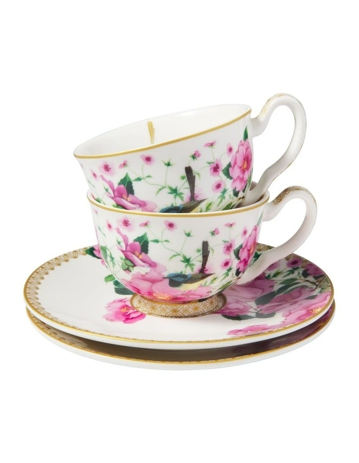 Teas & C's Silk Road Demi Cup & Saucer 85ml Set of 2 Gift Boxed in White image 5