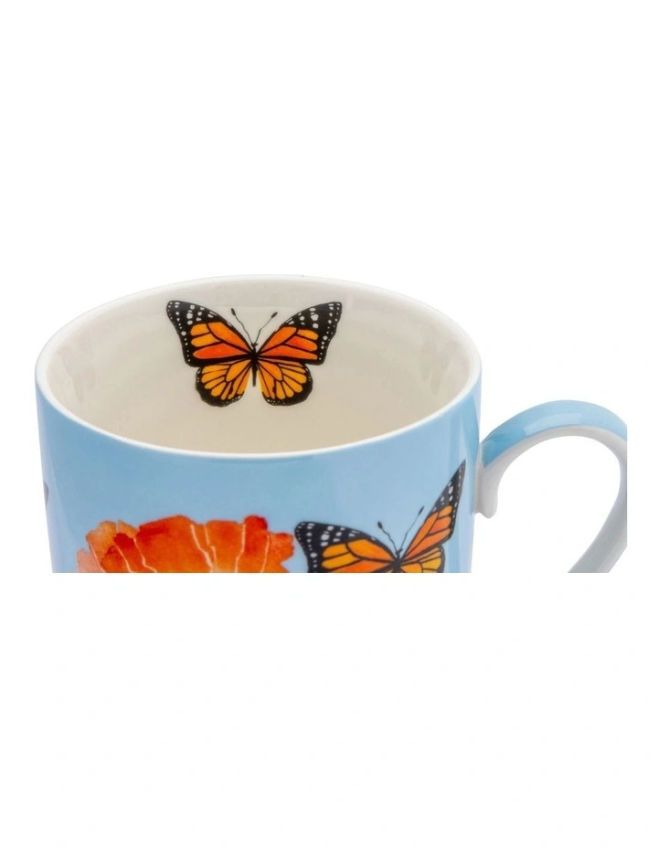 Gabby Malpas Posey Mug & Coaster Set Field of Poppies Gift Boxed image 2