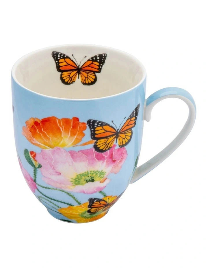 Gabby Malpas Posey Mug & Coaster Set Field of Poppies Gift Boxed image 3