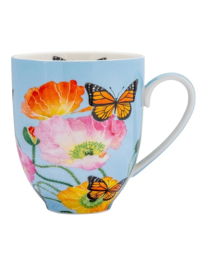 Gabby Malpas Posey Mug & Coaster Set Field of Poppies Gift Boxed image 4