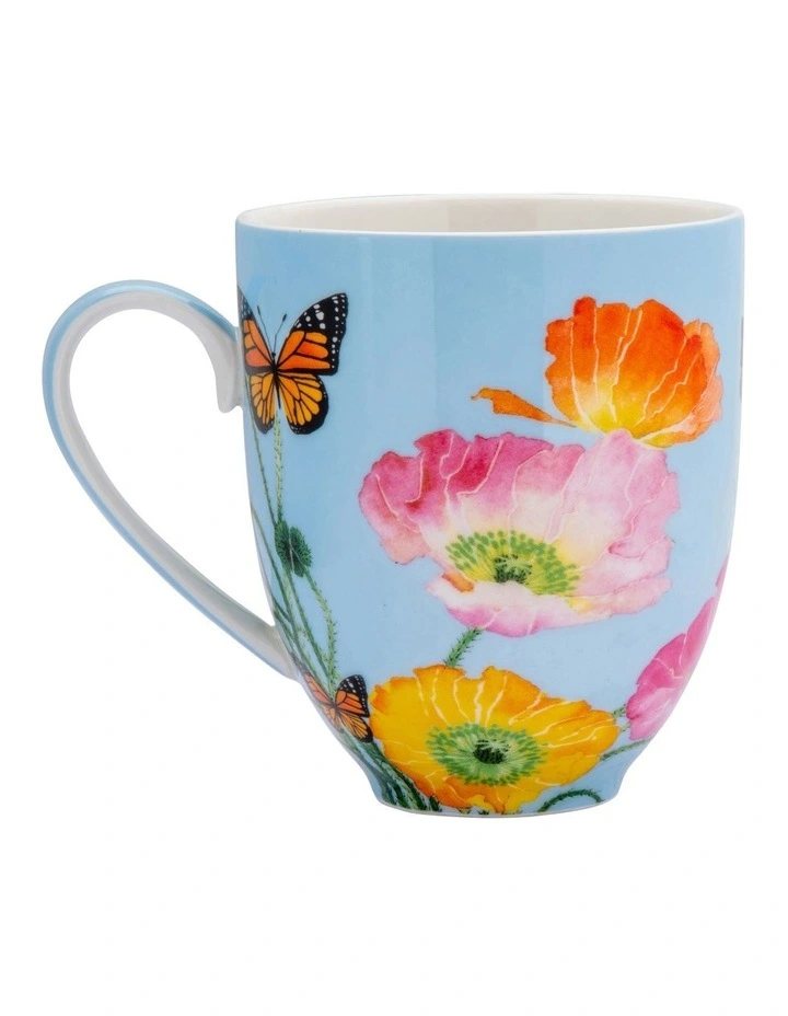 Gabby Malpas Posey Mug & Coaster Set Field of Poppies Gift Boxed image 5