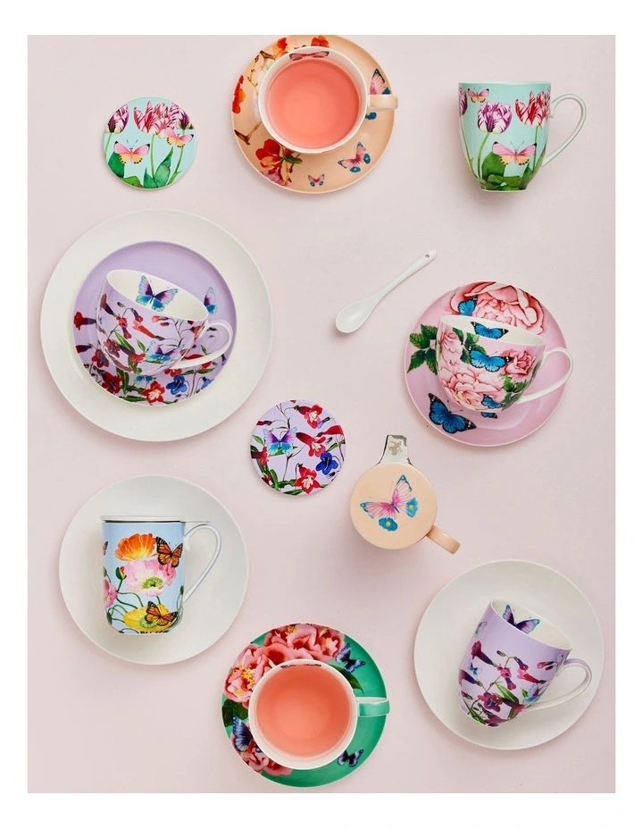 Gabby Malpas Posey Mug & Coaster Set Field of Poppies Gift Boxed image 7