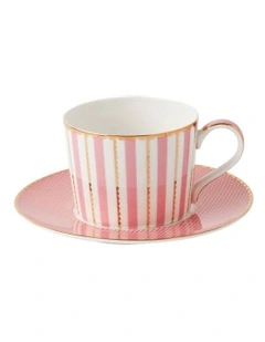 Teas & C's Regency Cup & Saucer 240ml Gift Boxed in Pink