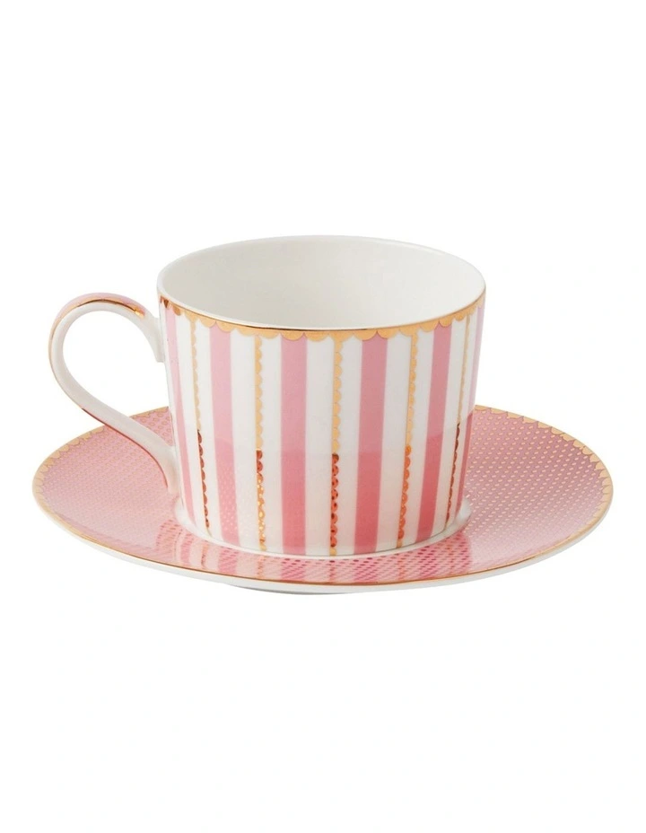 Teas & C's Regency Cup & Saucer 240ml Gift Boxed in Pink image 2