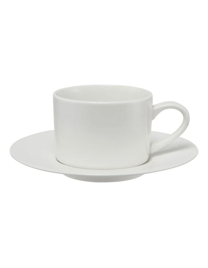 White Basics Straight Cup & Saucer 230ml image 1