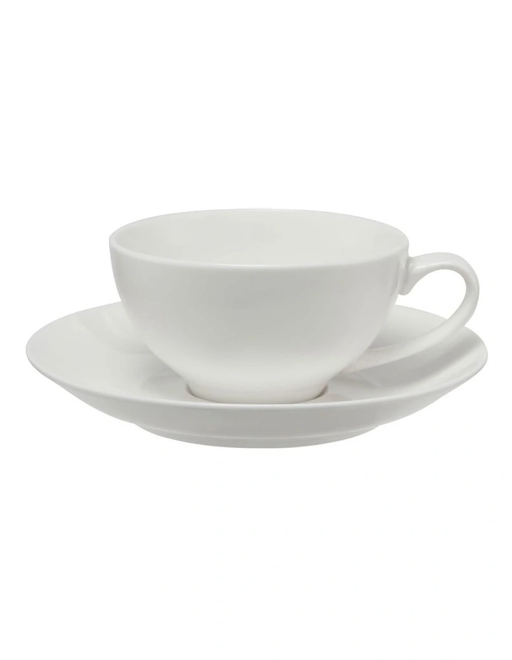 White Basics Coupe Cup & Saucer 200ml image 1