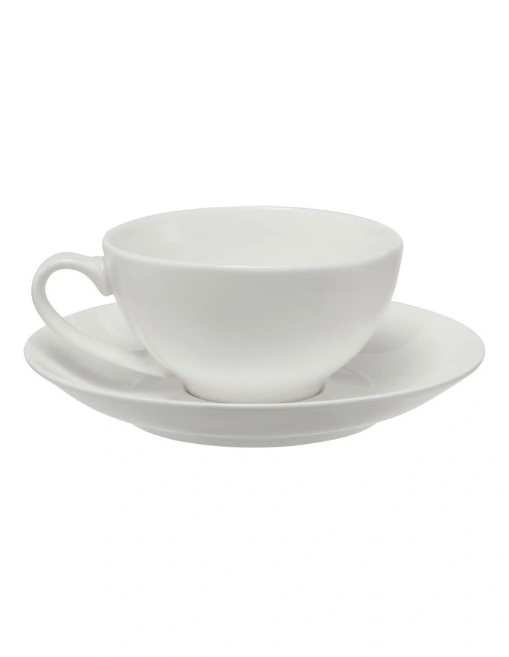 White Basics Coupe Cup & Saucer 200ml image 2
