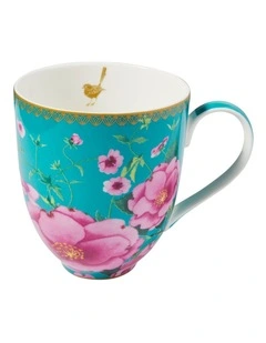 Teas & C's Silk Road Coupe Mug 440ml Gift Boxed in Aqua