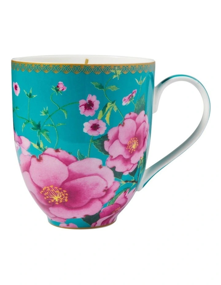 Teas & C's Silk Road Coupe Mug 440ml Gift Boxed in Aqua image 2