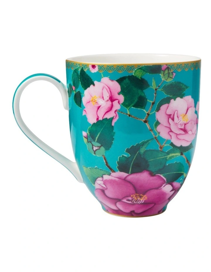 Teas & C's Silk Road Coupe Mug 440ml Gift Boxed in Aqua image 3