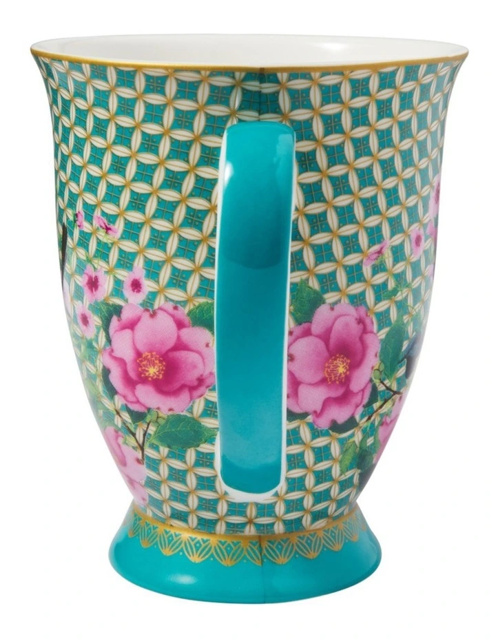 Teas & C's Silk Road Footed Mug 300ml Gift Boxed in Aqua image 4