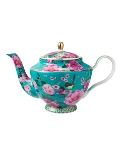 Teas & C's Silk Road Teapot Tea for One with Infuser 1L in Aqua